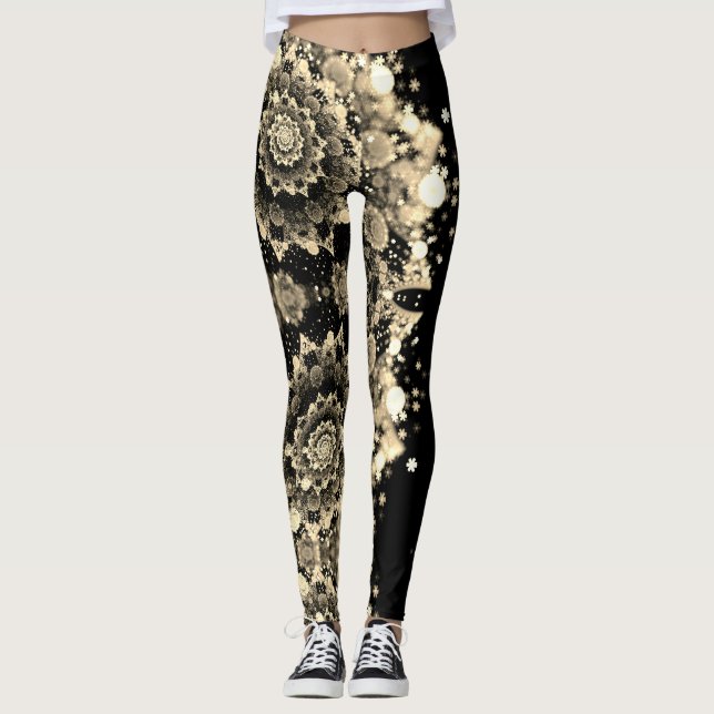 Trippy fractal art leggings (Front)