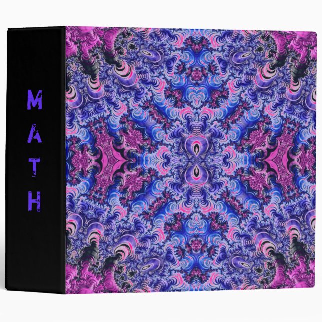 Trippy Fractal Art Pattern Binder (Front/Spine)