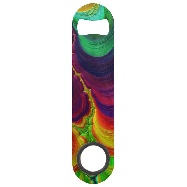 Trippy Fractal Art Speed Bottle Opener (Front)
