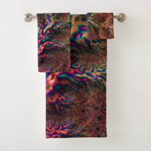 Trippy Fractal Bath Towel Set