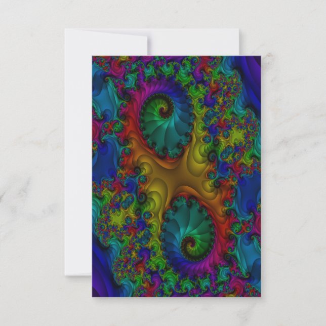 Trippy Fractal Thank You Cards (Front)
