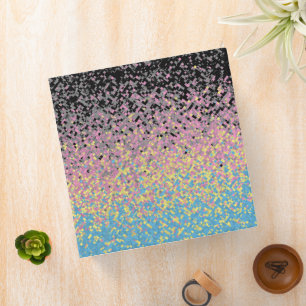Trippy Funky Pixelated Polygender Pride Flag Binder