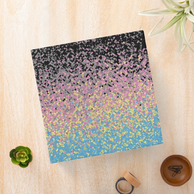 Trippy Funky Pixelated Polygender Pride Flag Binder (In Situ)