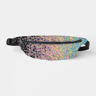 Trippy Funky Pixelated Polygender Pride Flag Fanny Pack