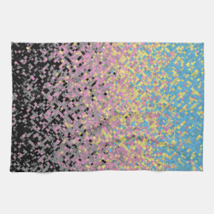 Trippy Funky Pixelated Polygender Pride Flag Kitchen Towel