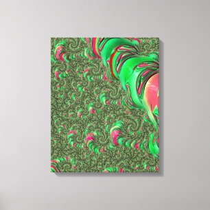 Trippy Funky Psychedelic Groovy Spiral Fractal Art Canvas Print