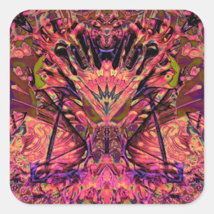 Trippy Garland Square Sticker