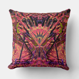 Trippy Garland  Throw Pillow