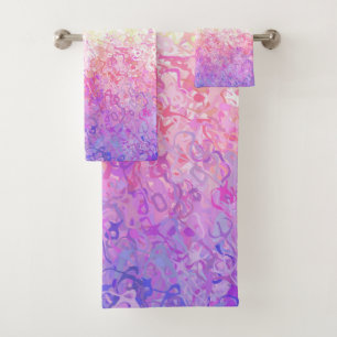 Trippy Groovy Boho Abstract Genderdoe Pride Flag Bath Towel Set