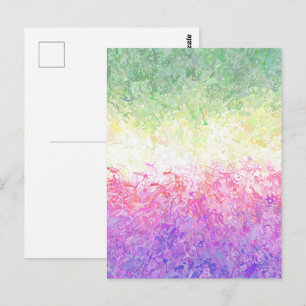 Trippy Groovy Boho Abstract Genderdoe Pride Flag Postcard