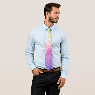 Trippy Groovy Boho Abstract Genderdoe Pride Flag Tie