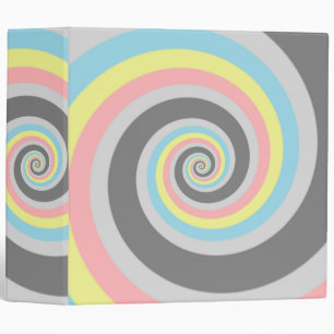 Trippy Groovy Spiral Abstract Demiflux Pride Flag Binder
