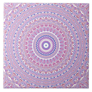 Trippy Hippie Boho Groovy Bohemian Kaleidoscope  Tile