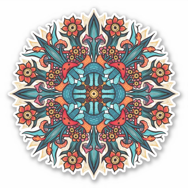 Trippy hippie psychedelic groovy mushroom weird (Front)