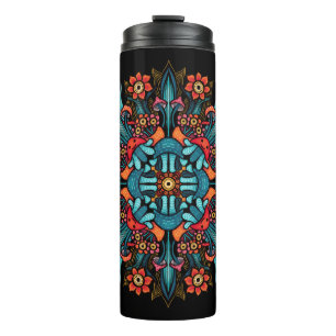 Trippy hippie psychedelic groovy mushroom weird thermal tumbler