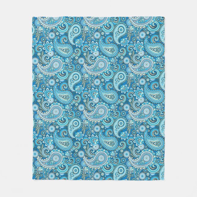 Trippy Hippy Paisley Fleece Blanket (Front)