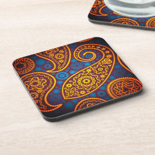 Trippy Hippy Retro Paisley Coaster