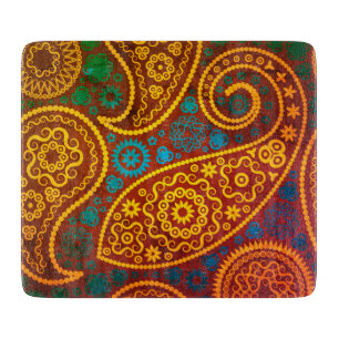 Trippy Hippy Retro Paisley Cutting Board