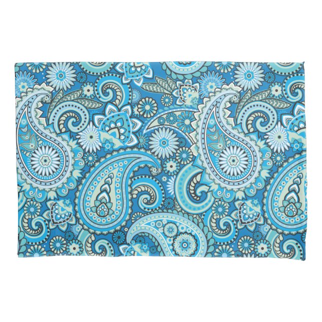 Trippy Hippy Retro Paisley Pillowcase (Front)