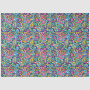 Trippy Hippy Retro Paisley Tissue Paper