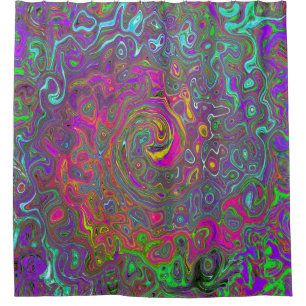 Trippy Hot Pink Abstract Retro Liquid Swirl