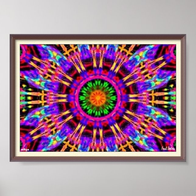 Trippy Kaleidoscopic Poster (Devant)