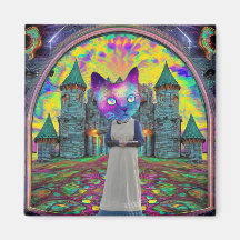 Trippy Kitty Magnet