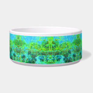 Trippy Lime Green and Blue Garden Landscape