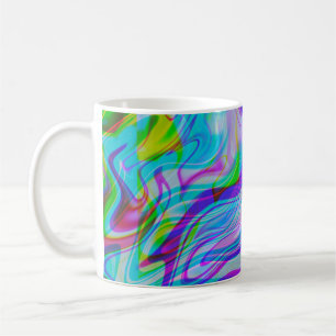 Trippy Liquid Colourful Abstract Pattern Blue Coffee Mug