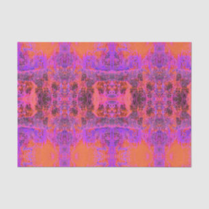 Trippy Magenta and Orange Impressionistic Garden Tissue Paper