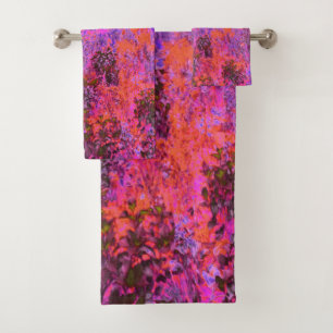 Trippy Magenta et Orange Jardin impressionniste