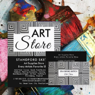 Trippy Maze Squares, Art Supplies Store Flyer