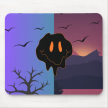 Trippy Melting Smile Face Day & Night Landscape Mo