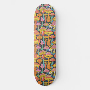 Trippy Mushroom Art Peinture Skateboard