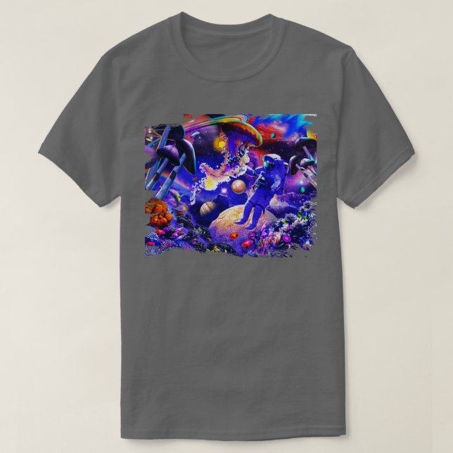 Trippy Ocean Astronaut T-Shirt (Design Front)
