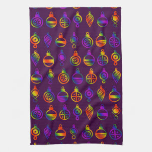 Trippy Ornaments Kitchen Towel