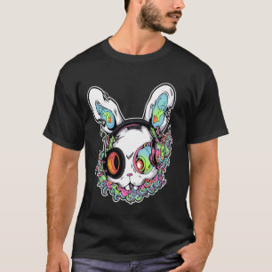 Trippy Party Rabbit Psychedelic Summer Rave T-Shirt