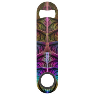 Trippy Patterned Colourful Abstract Fractal Art Bar Key
