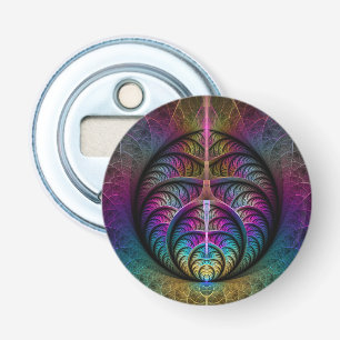Trippy Patterned Colourful Abstract Fractal Art Bottle Opener