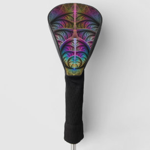 Trippy Patterned Colourful Abstract Fractal Art Golf Head Cover