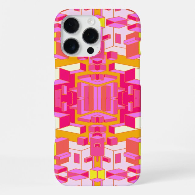 Trippy Pink and Orange Phone Case (Back)