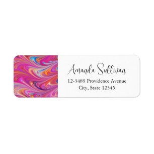 Trippy Pink and Orange Swirly Design