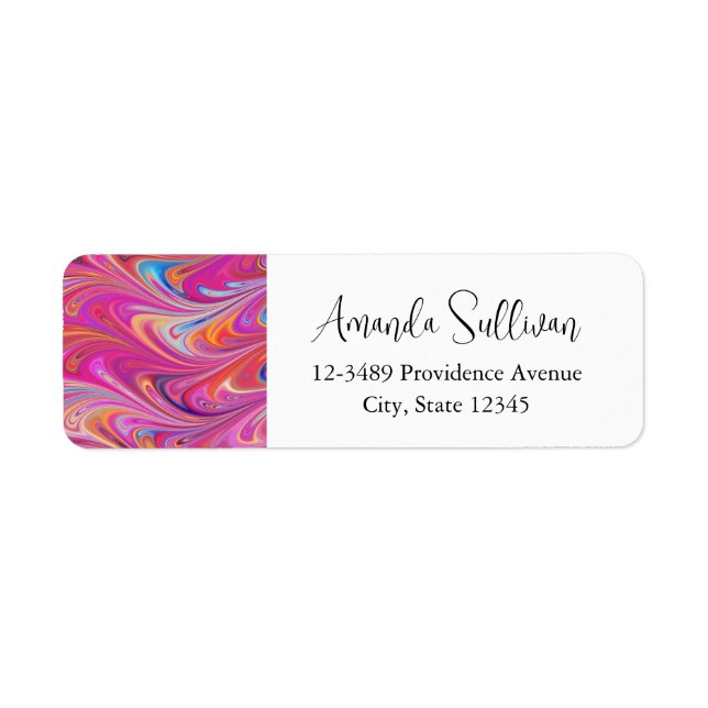 Trippy Pink and Orange Swirly Design (Front)