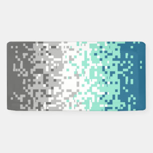 Trippy Pixelated Abstract Frayromantic Pride Flag Banner