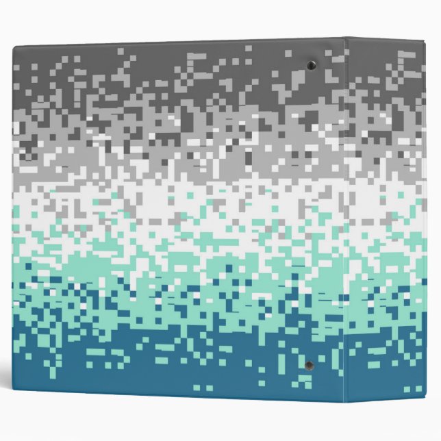 Trippy Pixelated Abstract Frayromantic Pride Flag  Binder (Back/Spine)