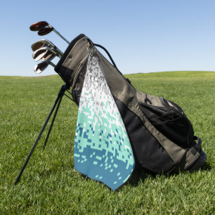 Trippy Pixelated Abstract Frayromantic Pride Flag Golf Towel