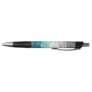 Trippy Pixelated Abstract Frayromantic Pride Flag Pen