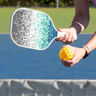 Trippy Pixelated Abstract Frayromantic Pride Flag Pickleball Paddle
