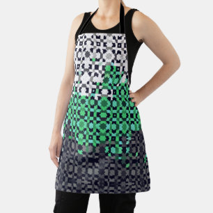 Trippy Pixelated Abstract Neutrois Pride Flag Apron