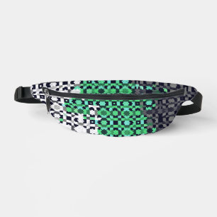 Trippy Pixelated Abstract Neutrois Pride Flag Fanny Pack